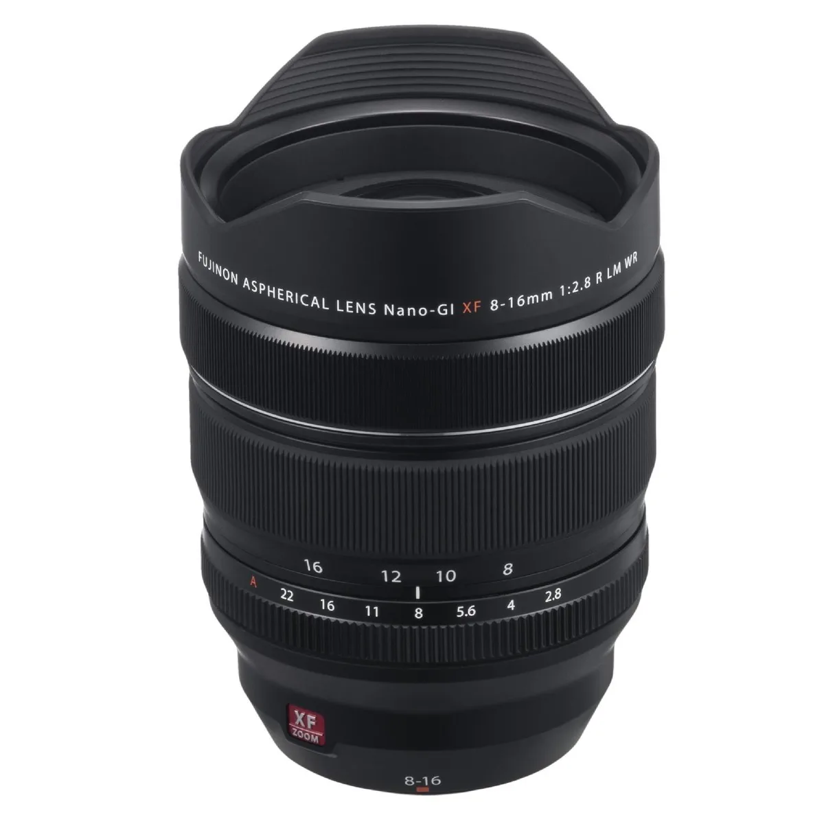 FUJIFILM FUJIFILM XF 8-16mm f/2.8 R LM WR camera lens — product photo