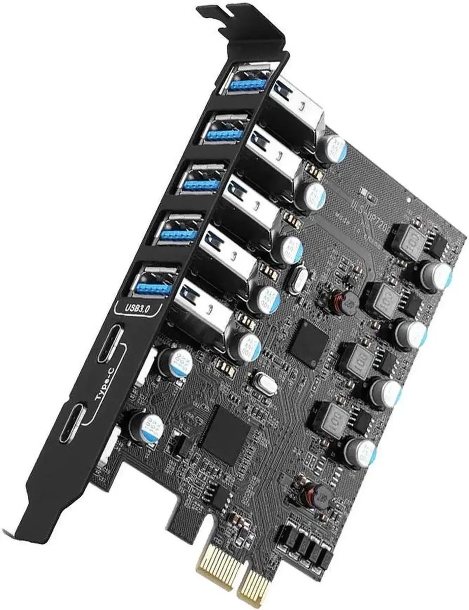 SMUGDESK SMUGDESK PCIe USB Expansion Card 5 USB-A 2 USB-C — product photo
