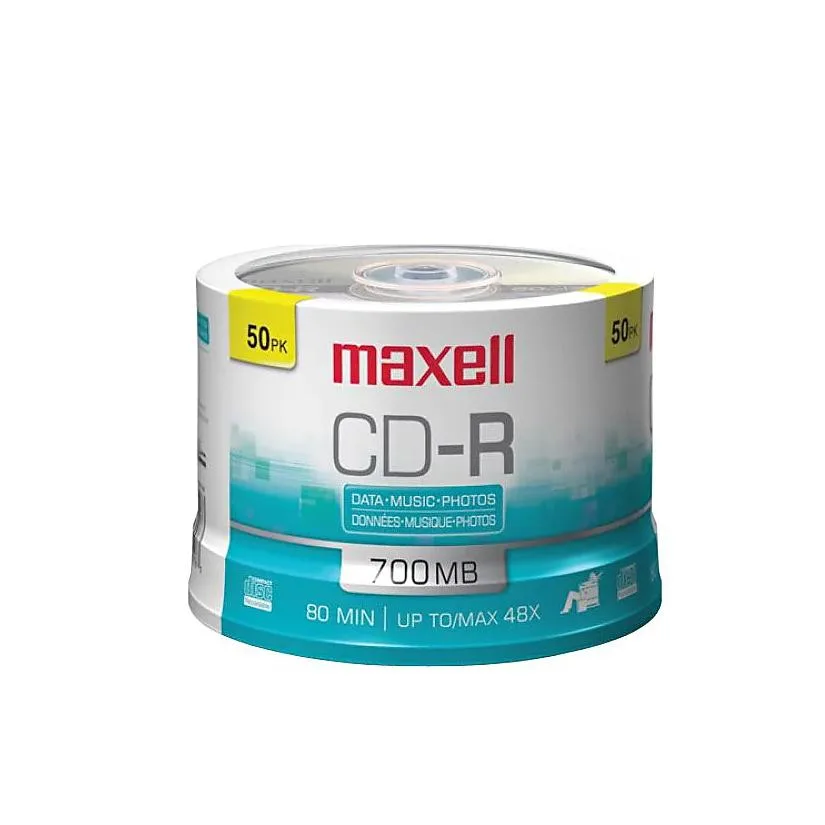 maxell maxell 625156-CDR80MU50PK 80min 700MB 32X CD-R 50 spindle — product photo