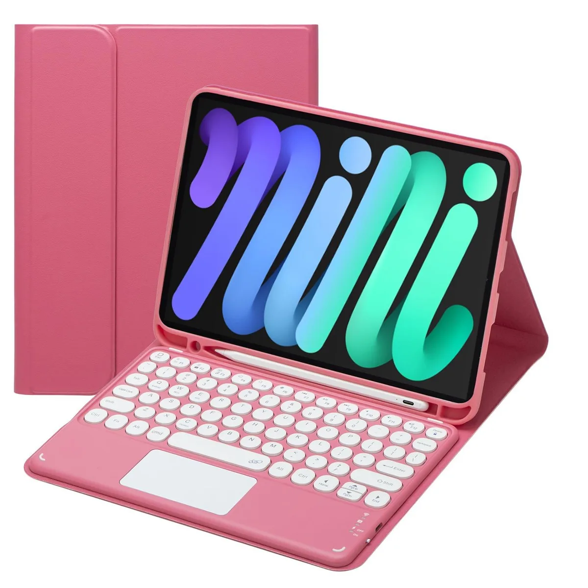 Timoom Timoom Magnetic Keyboard Case with Touchpad for iPad mini 7/6 8.3" Red — product photo