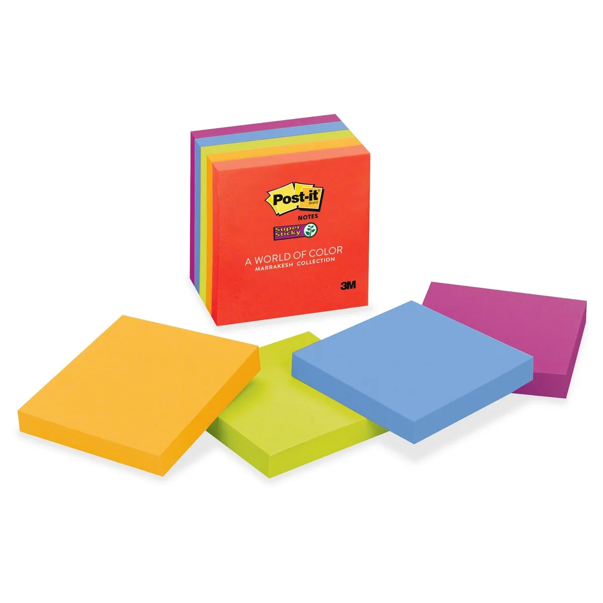 3M 3M 6545SSAN Super Sticky Notes 90 sheets 5 pack — product photo