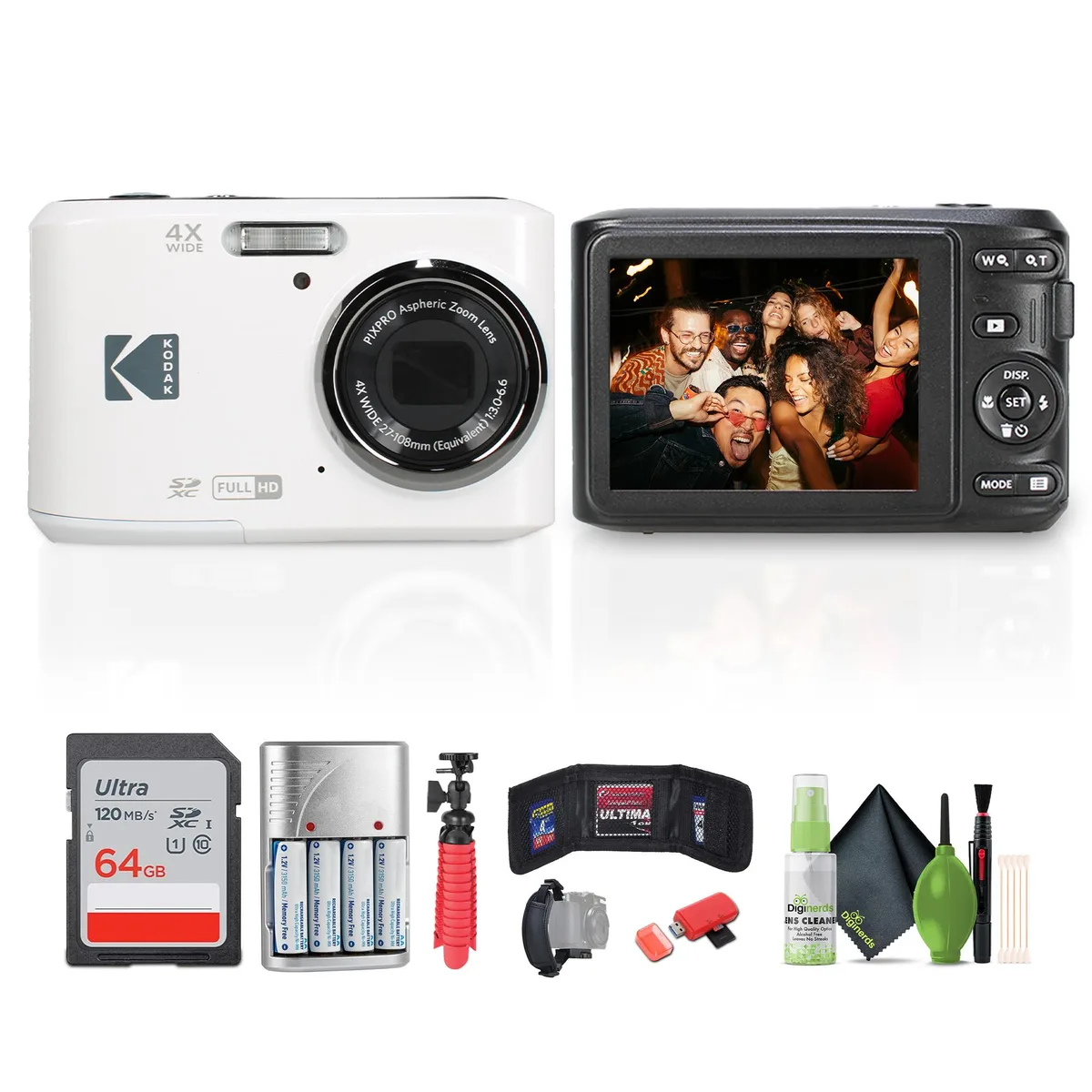 Kodak Kodak Pixpro FZ45 White Camera Kit 64 GB 2.7 1080 — product photo