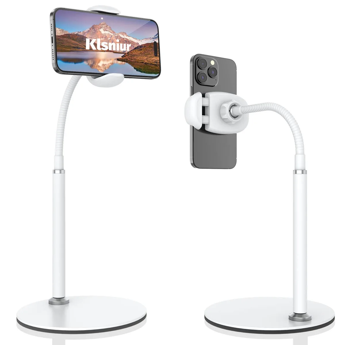  Klsniur Gooseneck Phone Mount White 15 cm 360° 3.5"-7 — product photo