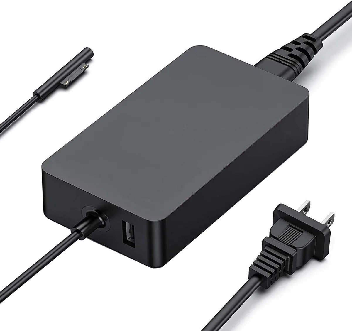 Kenuco Kenuco 65W Surface Pro Charger for Surface Pro 9 8 7+ 7 6 5 4 3 X Laptop 5 4 3 2 1 Go Book 3 2 1 USB Port — product photo