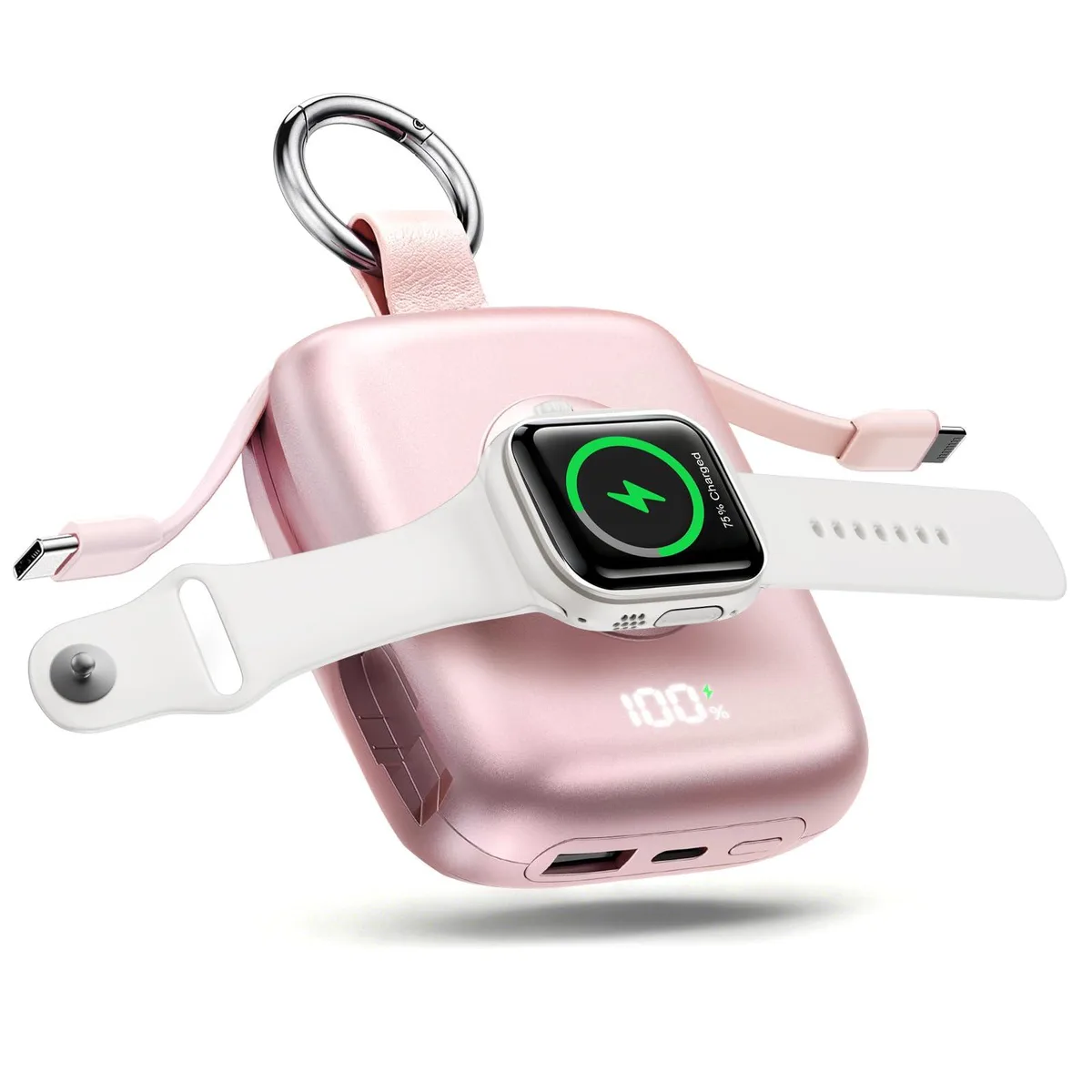 Taefoqun W9 10000mAh Power Bank Pink — product photo