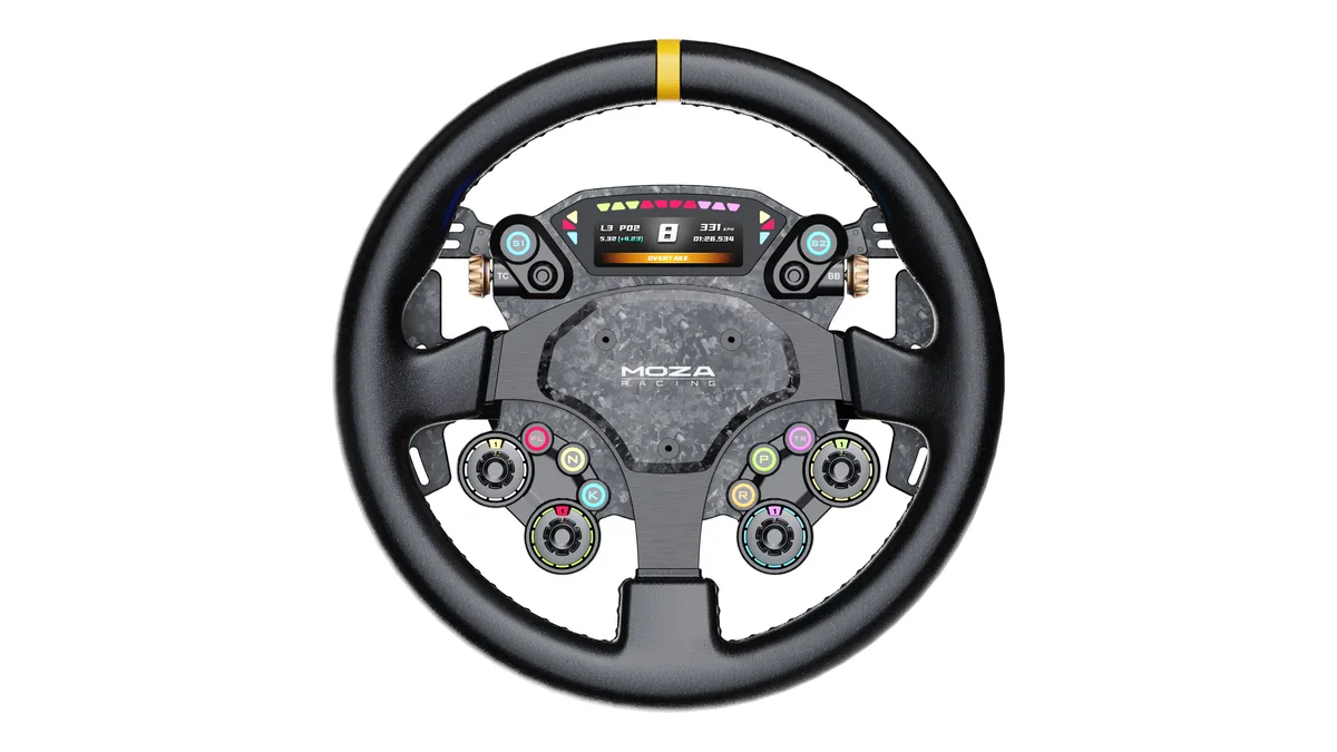 Moza Moza RS093 325mm driving simulator wheel with 2.99" display — product photo