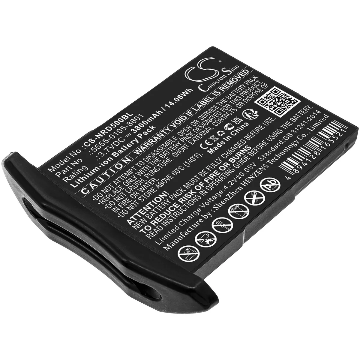 Cameron &amp; Co Cameron &amp; Co DS-CS-NRD500BL 3.8 Ah Li-ion barcode scanner battery — product photo
