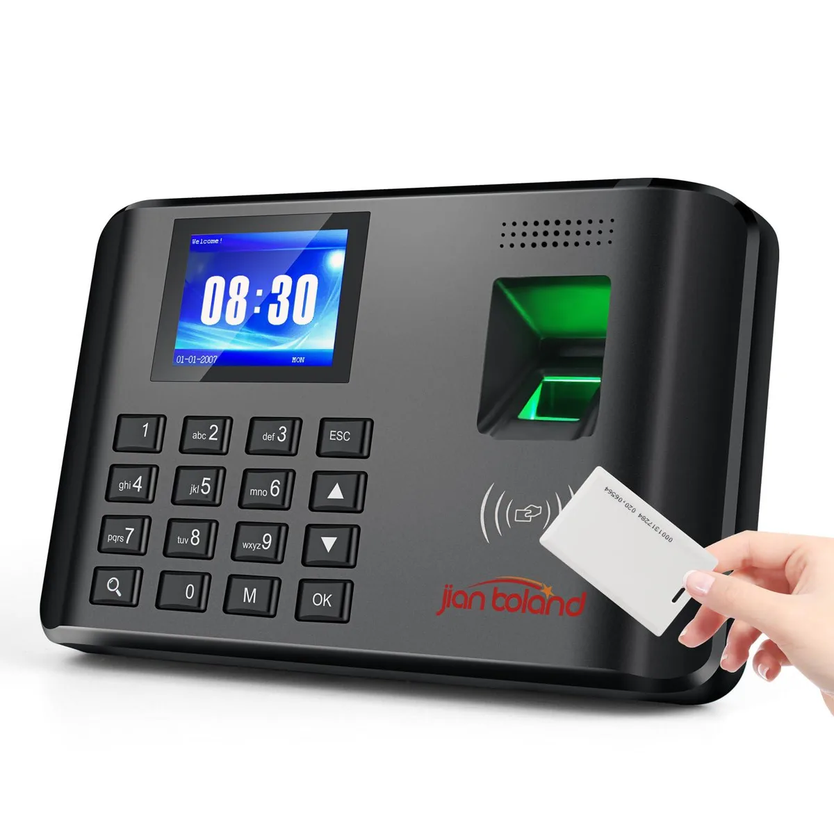 _Mega Brand _Mega Brand A5 RFID Time Clock Fingerprint PIN 5 Badges — product photo