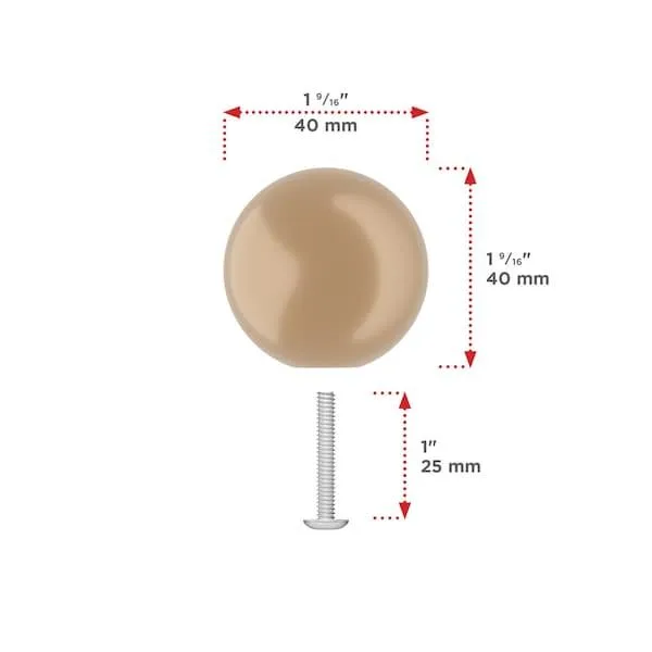 RICHELIEU RICHELIEU Firenze Collection 40 mm Champagne Bronze Knob — product photo