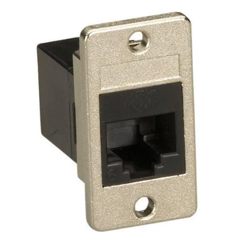 Black Box Corporation Black Box Corporation CAT6 RJ-45 Panel-Mount Couplers Unshielded Black — product photo