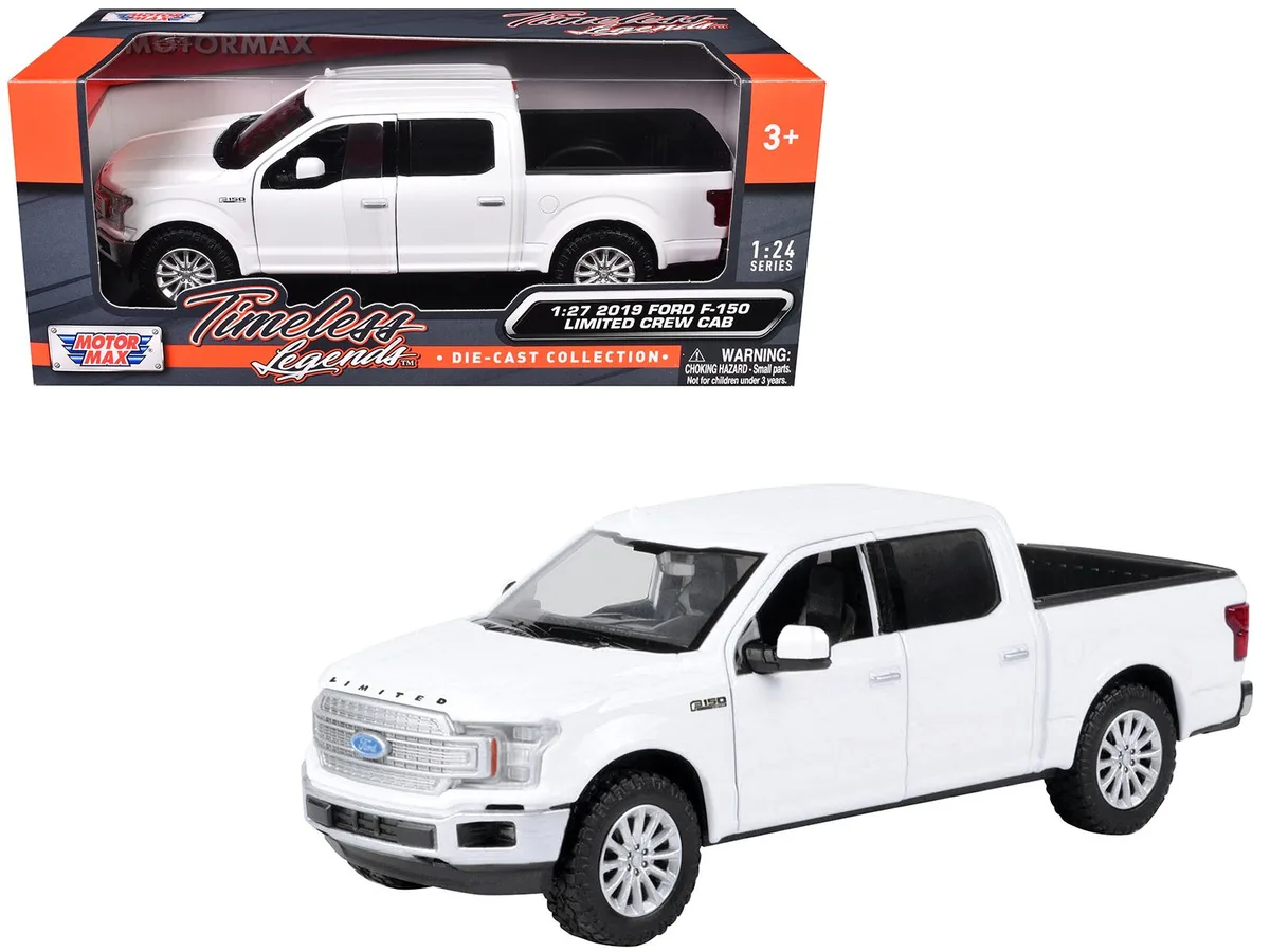 MOTORMAX MOTORMAX 2019 Ford F-150 Limited Crew Cab Pickup Truck White 1/27 Diecast Hobby Collectible — product photo