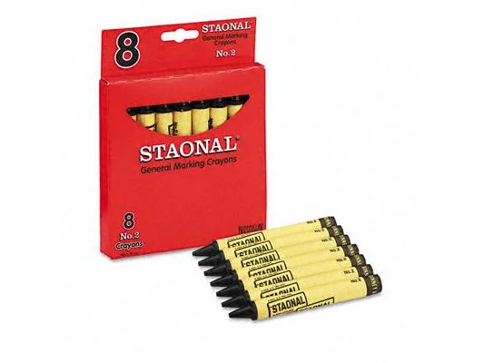 Crayola Crayola Staonal Marking Crayons Black 8/Box 5200023051 educational supply — product photo