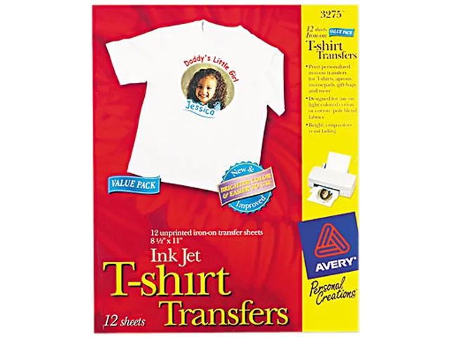 Avery Avery 3275 Light T-Shirt Transfers 8-1/2" x 11" 12 Pack — product photo
