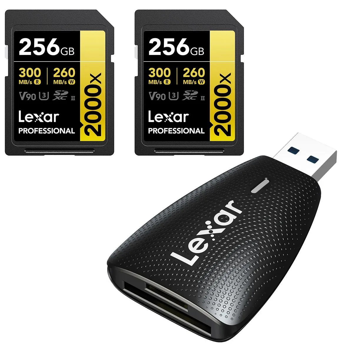 Lexar Lexar Professional 2000x 256GB UHS-II SDXC Memory Card 2-Pack — product photo