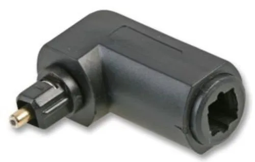 TeKit TeKit TosLink Male to Female 90° Right Angled Adapter fibre optic cable — product photo