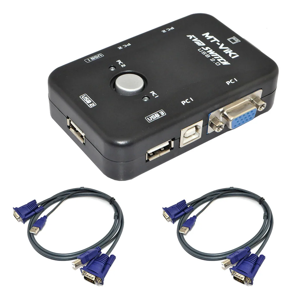 iKKEGOL iKKEGOL USB 2.0 2 Port VGA KVM Switch 1920 x 1440 Black — product photo