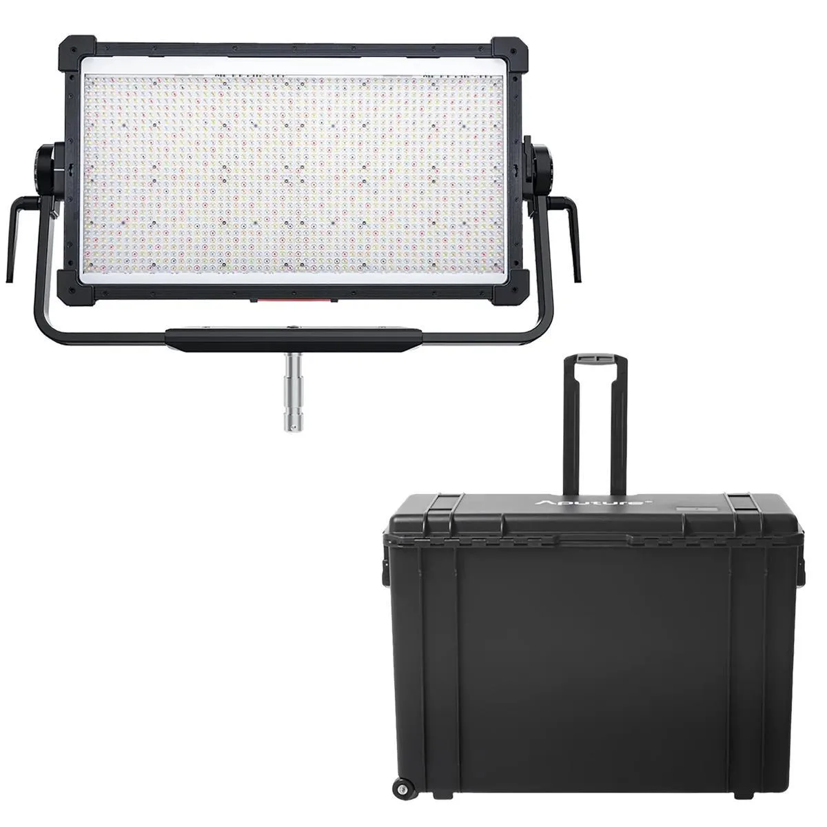Rectangular LED panel light with hard rolling case