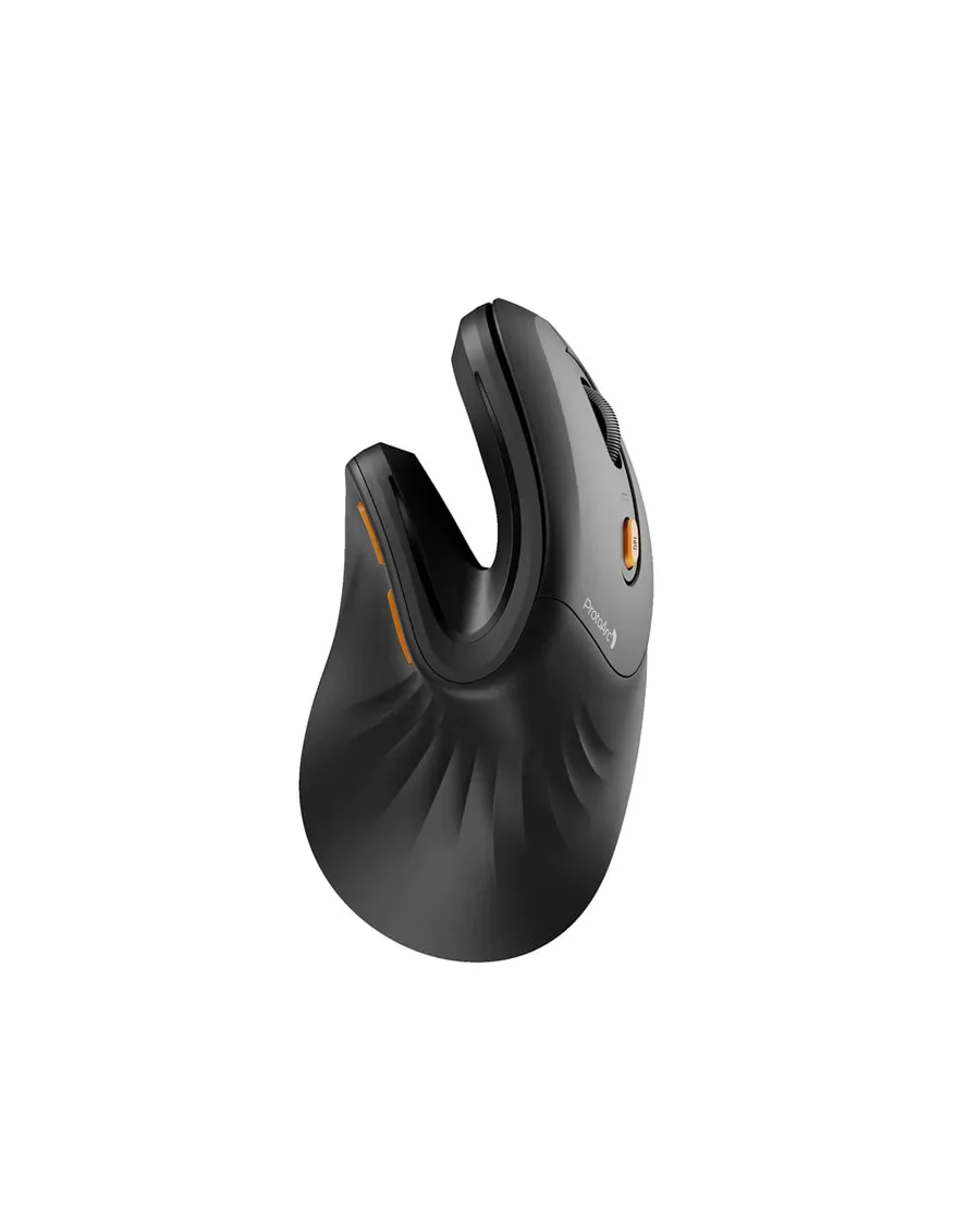 Protoarc Protoarc EM11 NL -B vertical mouse, Bluetooth 4.0, 2.4 GHz, rechargeable, 1000/1600/2400 DPI, black — product photo