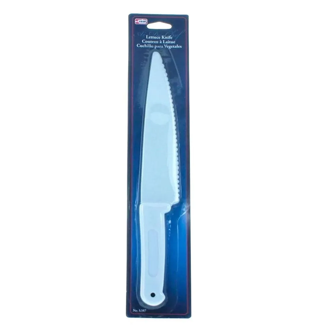 White plastic serrated lettuce knife 11.25 inches