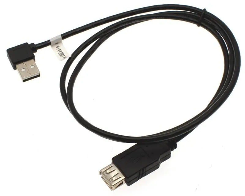 USBGear USBGear MRFS-0304B USB 2.0 Extension Cable A Male Right Angle to A Female 3ft Black — product photo