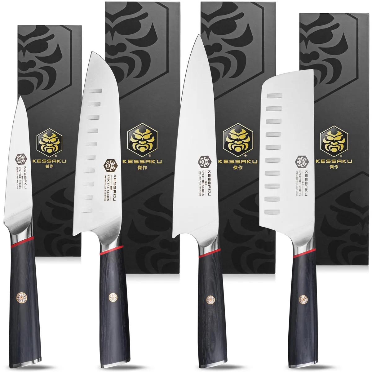 Kessaku Kessaku Spectre Series 4-Piece Knife Set with Blade Guards — product photo
