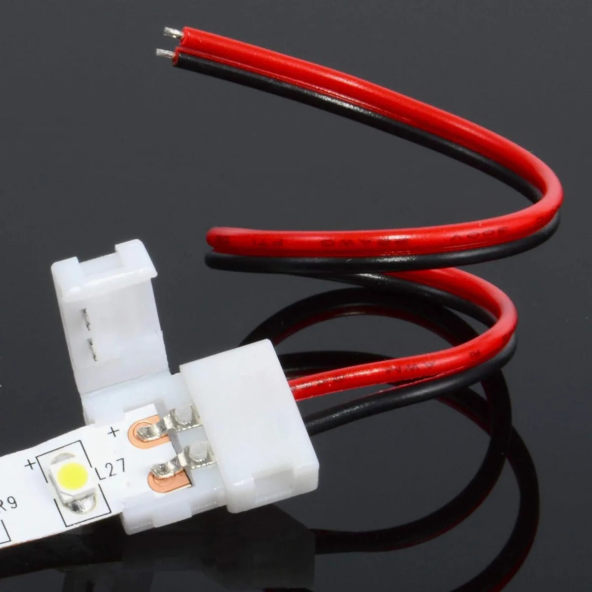 JacobsParts Inc. JacobsParts Inc. LSA-I-10PK track lighting 8mm 2-wire connector 10-pack 15cm 3528 — product photo