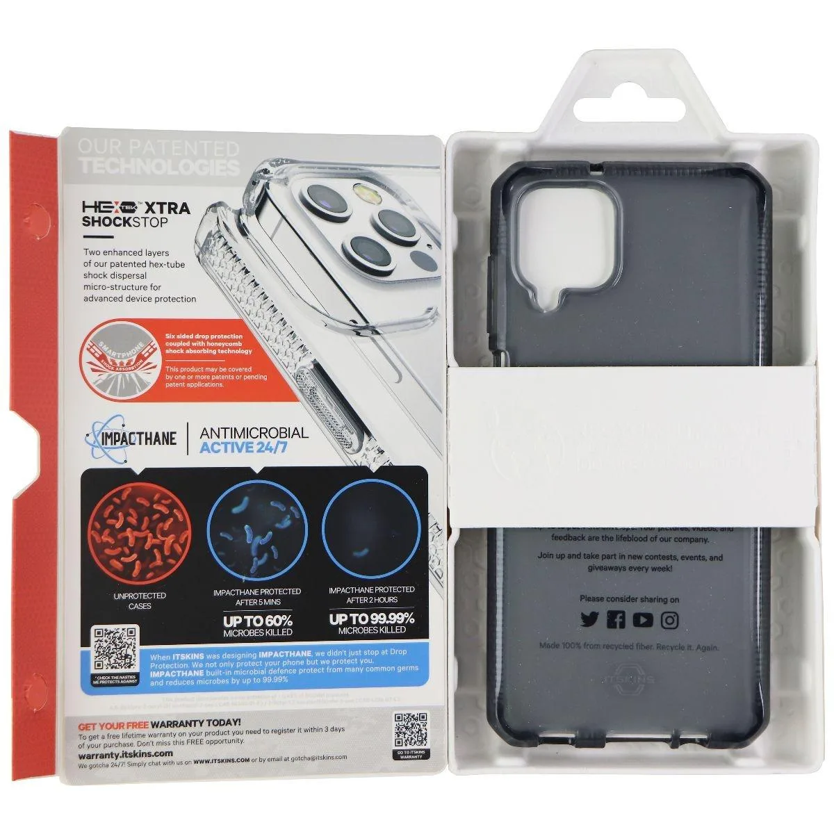 ITSKINS ITSKINS Spectrum Clear Case for Samsung Galaxy A12 Smoke — product photo