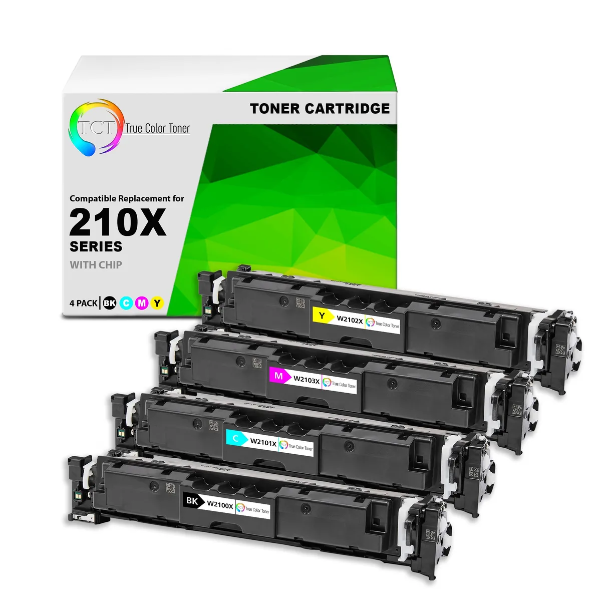 True Color Toner True Color Toner 210X 4 Pack toner cartridge W2100X W2101X W2102X W2103X high yield — product photo