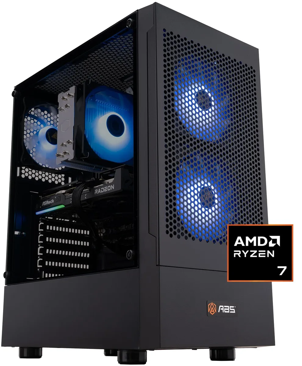 ABS ABS FR9700X9060XT16G Ryzen 7 9700X Radeon RX 9060 XT 32GB DDR5 1TB NVMe gaming PC — product photo