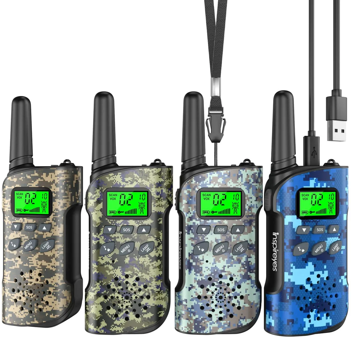 EMERSON GL-528 Camouflage 4 Pack Radios — product photo