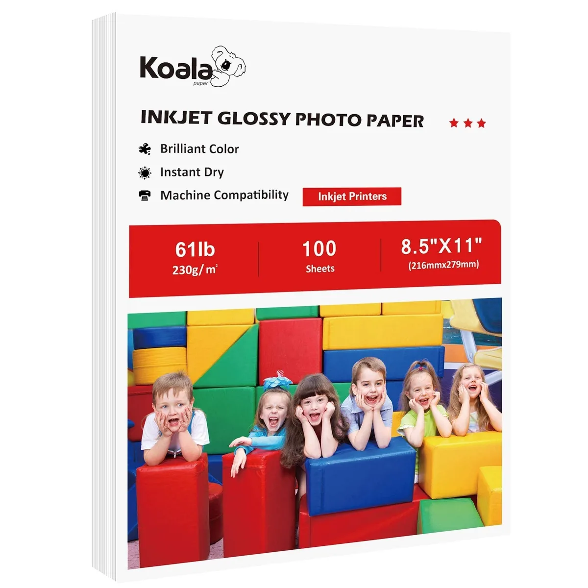  Koala Glossy Photo Paper 8.5x11 Inch 61LB 100 Sheets — product photo