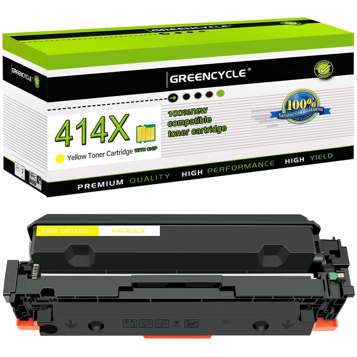 GREENCYCLE GREENCYCLE 414X Yellow Toner Cartridge W2022X 6000 pages — product photo