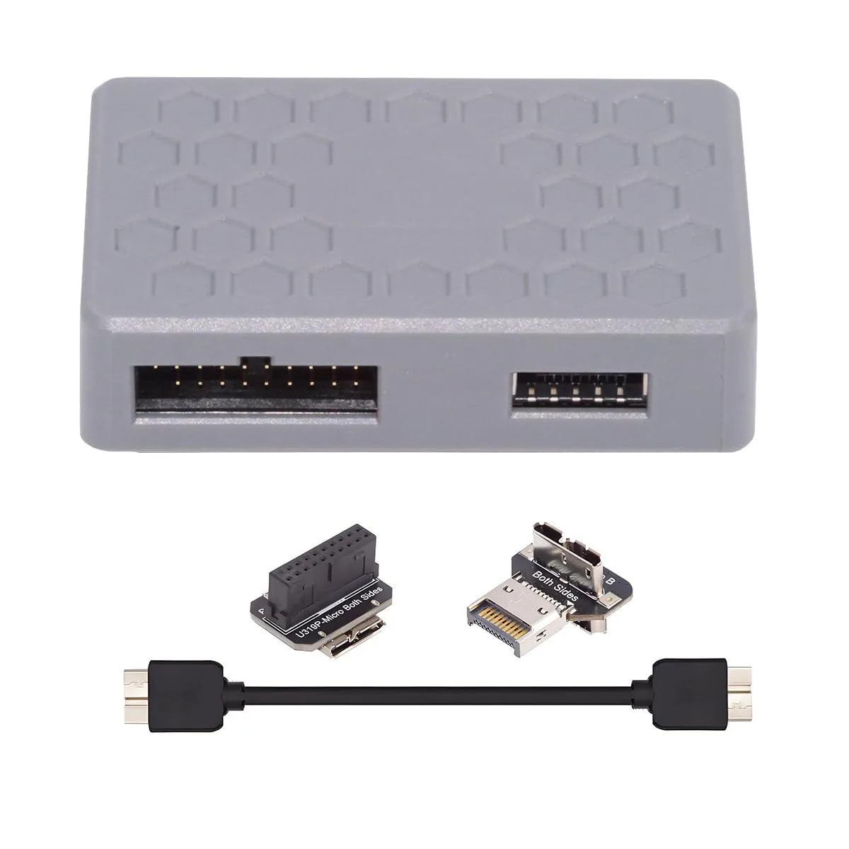 Fervit Fervit USB 3.1 Type-E 19/20Pin Splitter Hub 5Gbps Dual Ports — product photo