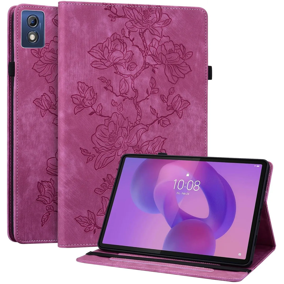 BoYata BoYata Folio Case for Lenovo Idea Tab Pro 12.7 inch (TB-373FU/TB-375FC) 2025, Rose — product photo