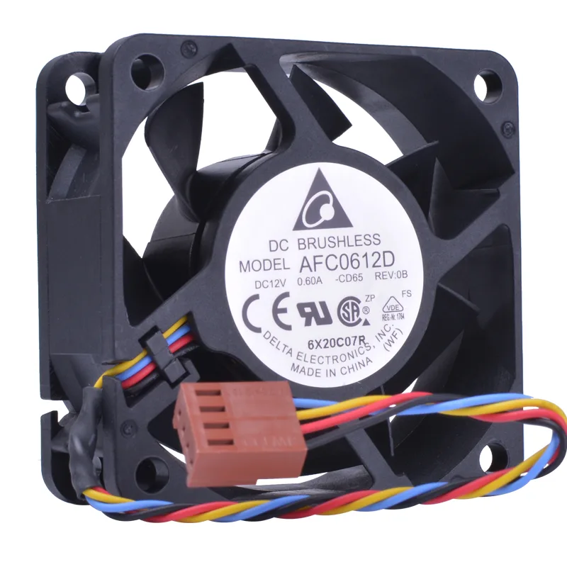 SXDOOL SXDOOL AFC0612D 60mm 12V 0.60A 4250RPM 23.4CFM 34dBA 4-pin case fan — product photo