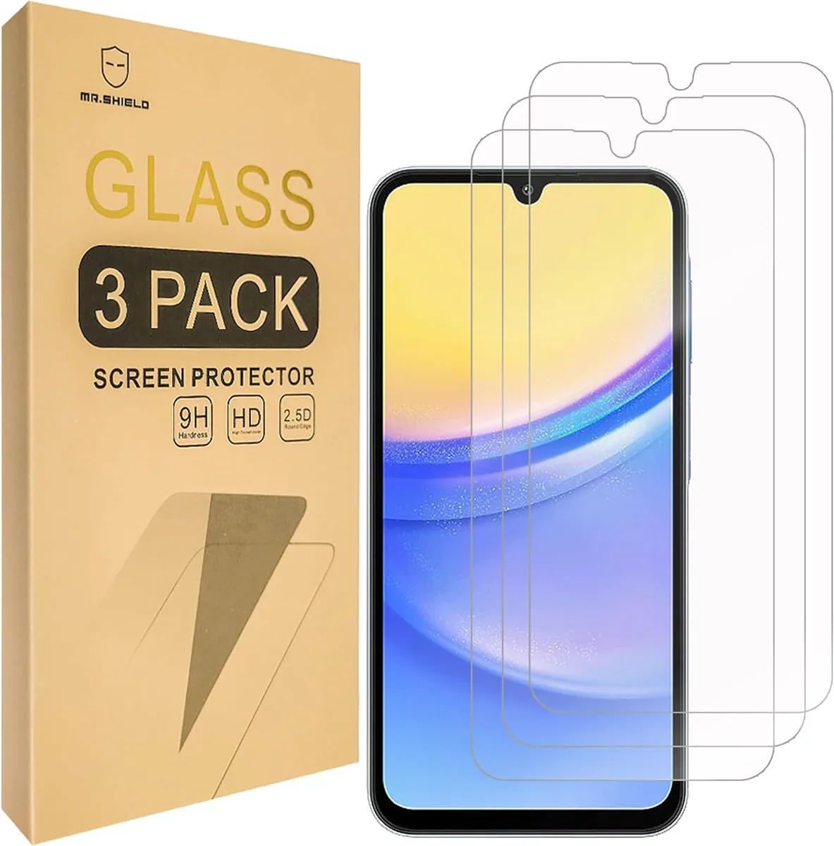 NuoTo NuoTo Screen Protector for Galaxy A16 5G / 4G LTE Tempered Glass 3-Pack Japan Glass 9H Hardness — product photo