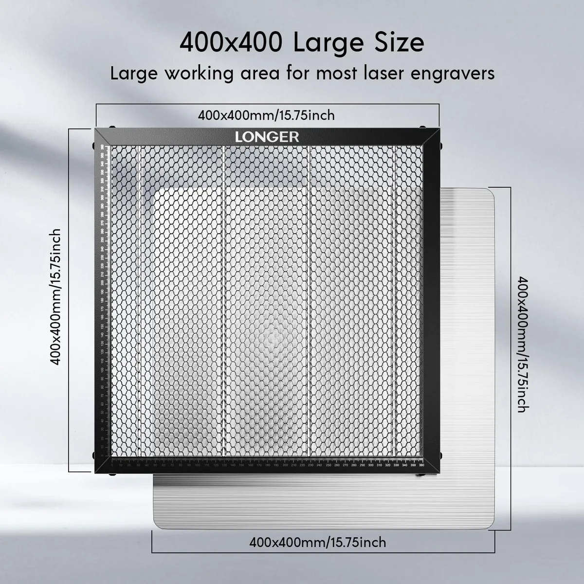 LONGER LONGER Honeycomb Working Table 15.7" x 15.7 — product photo