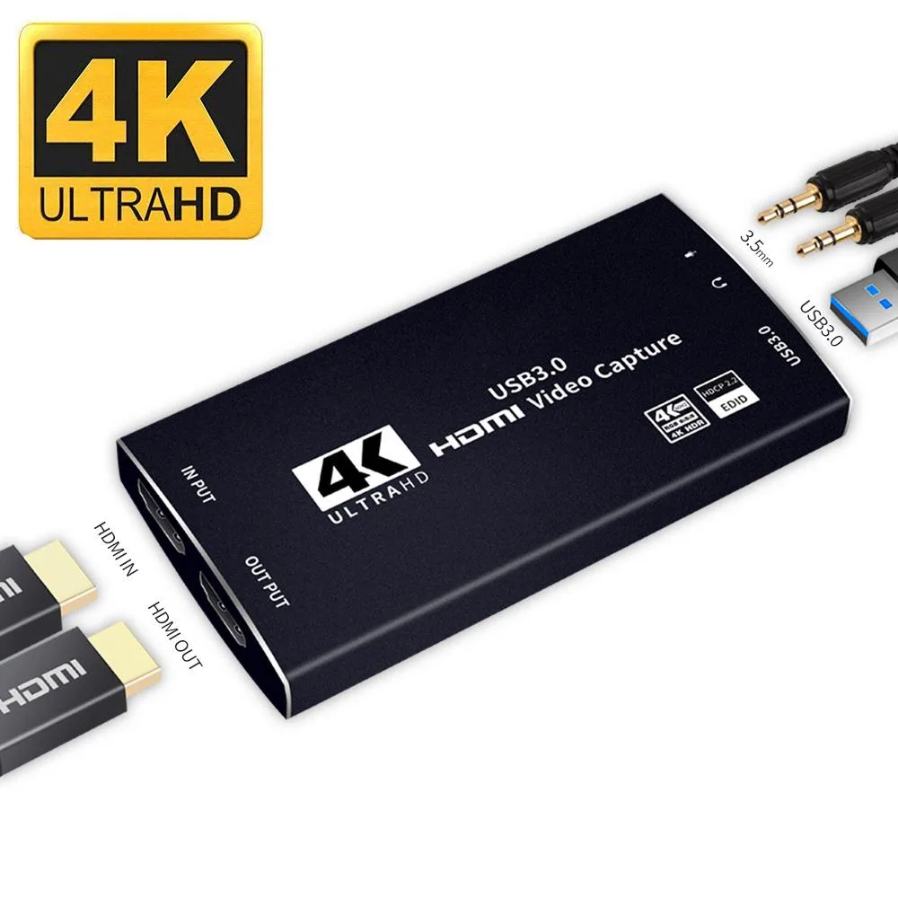 LUOM LUOM OZC5 4K@60Hz HDMI USB 3.0 Video Capturing Device with 3.5mm Mic Loop-Out — product photo