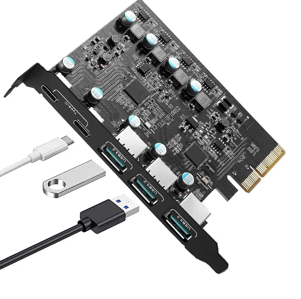 ESTONE ESTONE PCIE23A2C3.2 PCIe USB 3.2 5-Port Expansion Card — product photo