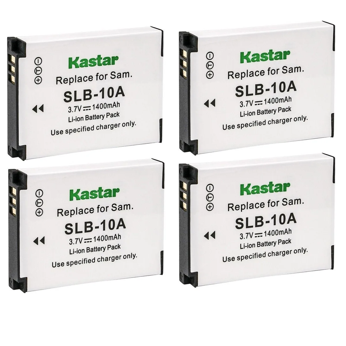 Kastar Kastar SLB-10A 4-pack camera battery 1400mAh 3.7V 5.18Wh — product photo