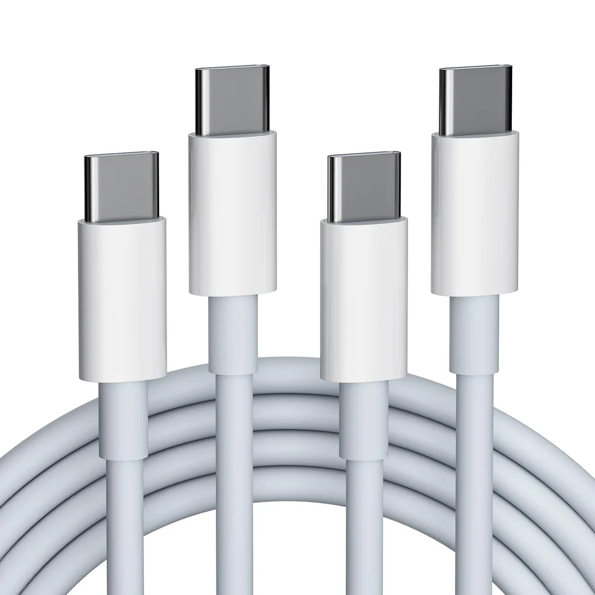  Yuncaiiz USB-C to USB-C Cable 2-Pack 6.6ft 60W 3A Grey — product photo