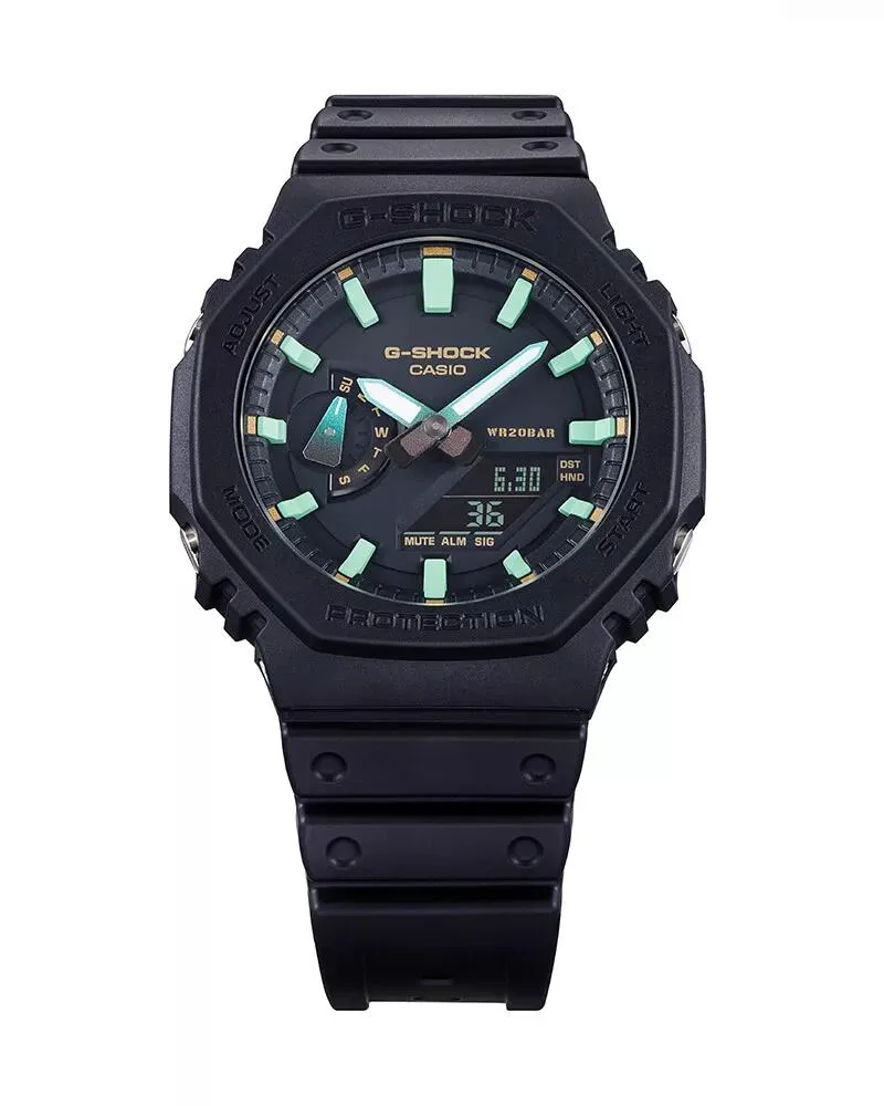 CASIO CASIO GA2100RC-1A G-Shock Analog-Digital Resin Watch, Black — product photo