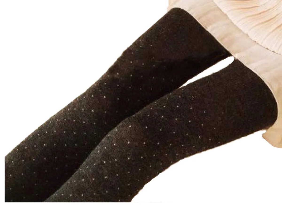 Two pairs of coffee-coloured spandex leggings folded together
