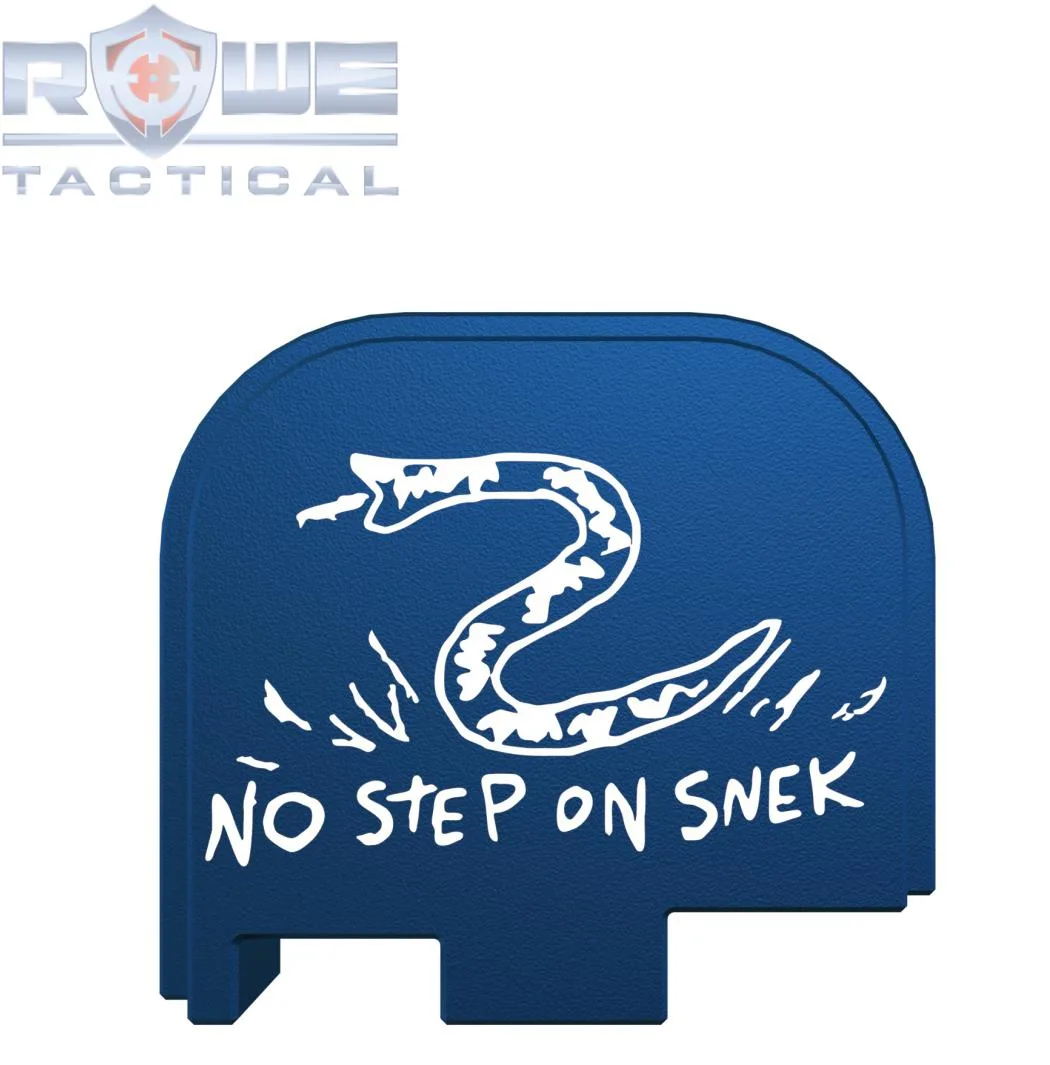 Rowe Tactical Inc. Rowe Tactical Inc. GLK43-SP-BLUE-NOSNK-LE rear slide cover plate for Glock 43, 43x, 48 — blue — product photo