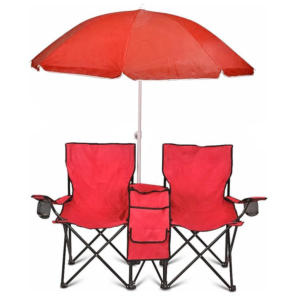 Vandue Corporation Vandue Corporation GoTeam 2-Seat Folding Camp Chair Red 60x33.5x21 in 13 lb 600D Nylon — product photo