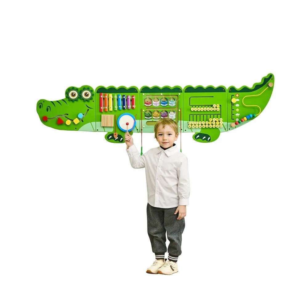 VEVOR VEVOR Crocodile Activity Wall Busy Board Panels 9 Activities QG202409343 — product photo