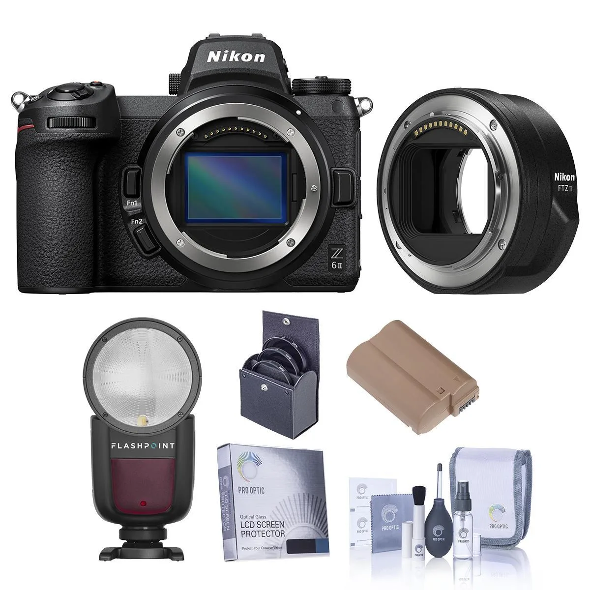 Nikon Inc Nikon Z 6II Compact Mirrorless Camera with FTZ II Adapter and Bundle Accessories — product photo