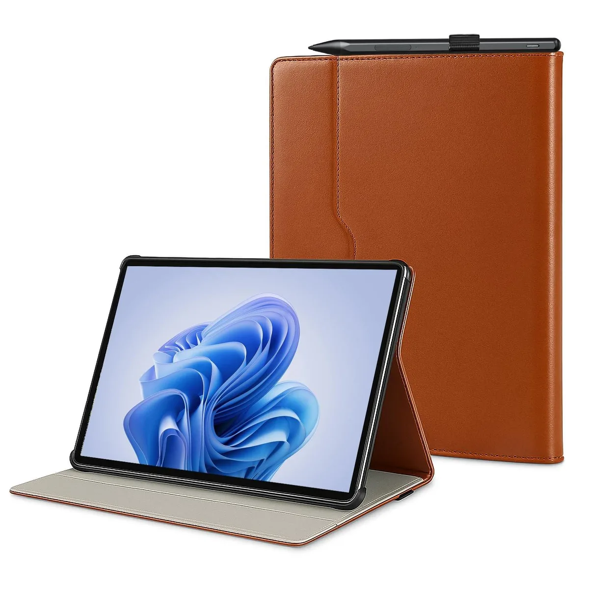 Bipra Bipra Case for Surface Pro 11/10/9/8 13 Inch PU Leather with Honeycomb Cooling Brown — product photo