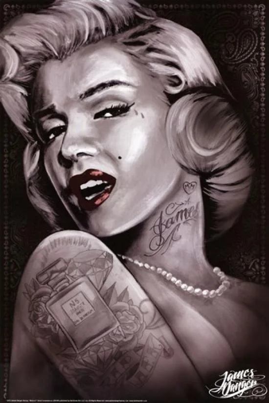 Poster print of Marilyn Monroe, 22 by 34 inches, glossy paper, rolled in tube