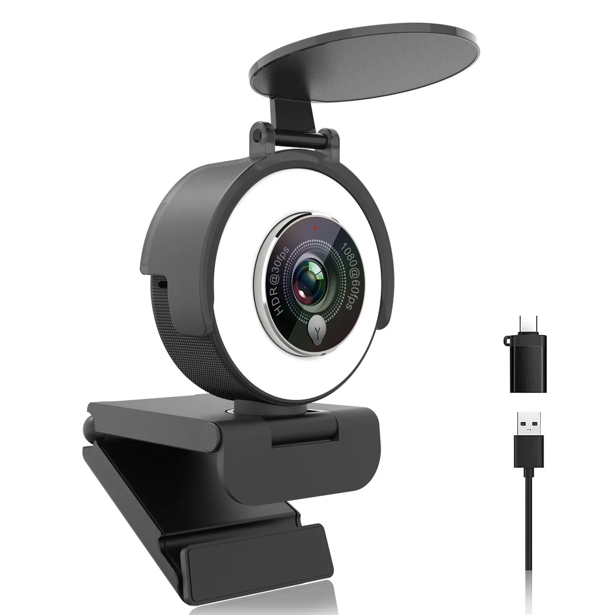 Angetube Angetube 967Pro 1080p 60fps webcam with ring light — product photo